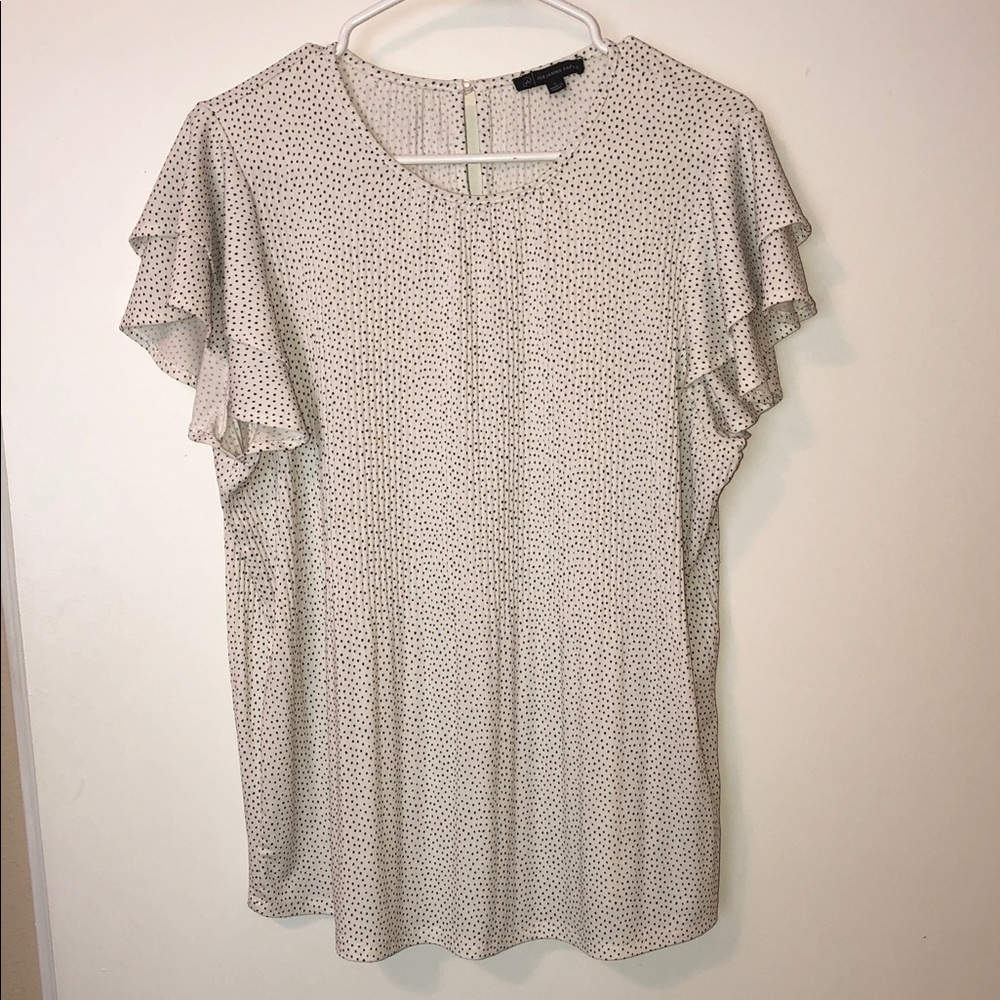 🖤Polka Dot Flutter Sleeve Blouse - Adriana Papell